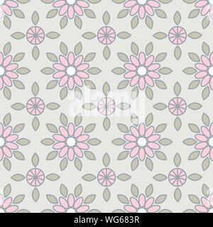 Fiori semplici pattern senza giunture. Estate sfondo vettoriale EPS10 Illustrazione Vettoriale