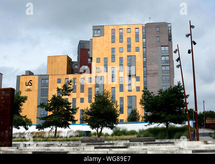 Unite gli studenti Jennens Corte student accommodation building, la Eastside, Birmingham, West Midlands, England, Regno Unito Foto Stock