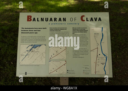 Clava cairns (età del Bronzo camera circolare tomba cairn) a Balnuaran di clava. A est di Inverness. Highland. Scozia Foto Stock