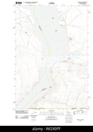 USGS TOPO Map Stato di Washington WA Wallula 20110914 TM il restauro Foto Stock