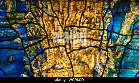Il pannello 6 del nord est finestra, da Thomas Denny (2000), Emmanuel Church, Bridlington, Regno Unito Foto Stock