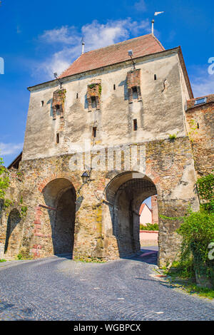 Patrimonio Unesco in Romania, Sighisoara citadel, la storica Torre di Porta Foto Stock