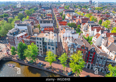 Vista aerea di Amsterdam, Paesi Bassi Foto Stock