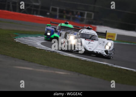 Silverstone, UK. 01 Sep, 2019. REBELLION RACING ribellione R13 pilotato da Bruno Senna, Gustavo Menezes & Norman Nato durante il FIA World Endurance Championship sul circuito di Silverstone, Silverstone, in Inghilterra il 1 settembre 2019. Foto di Jurek Biegus. Credit: UK Sports Pics Ltd/Alamy Live News Foto Stock