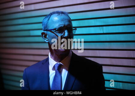 Dresden, Germania. 01 Sep, 2019. Jörg urbana, candidato superiore dell'AfD durante lo stato elezione in Sassonia. Credito: Jan Woitas/dpa/Alamy Live News Foto Stock