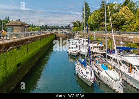 Ballard si blocca nei pressi di Seattle, Washington Foto Stock