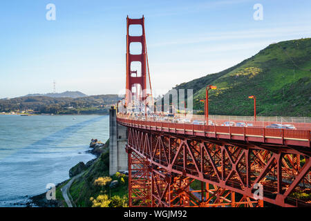 Il Golden Gate Bridge di San Francisco. In California, negli Stati Uniti Foto Stock