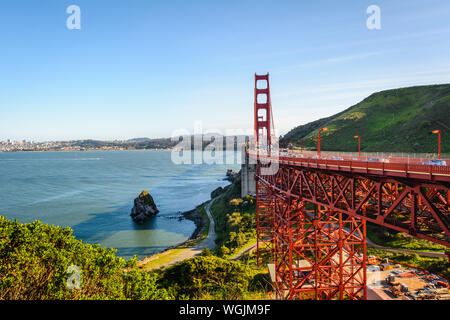 Il Golden Gate Bridge di San Francisco. In California, negli Stati Uniti Foto Stock