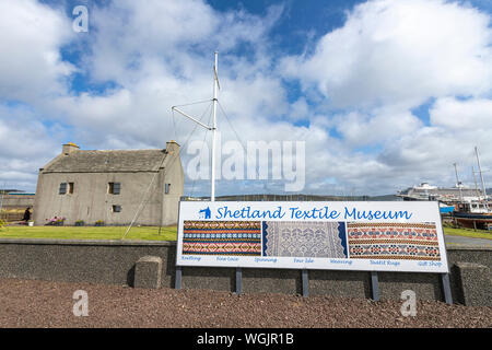 Shetland museo tessile, Lerwick, Continentale, Shetland, Scotland, Regno Unito Foto Stock