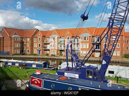 Il Stainforth e Keadby Canal, Thorne, South Yorkshire, Inghilterra, Regno Unito Foto Stock