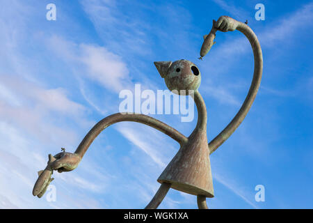 Fairytale sculture del mare, De Haringeter da Tom Otterness, Museo Beelden Aan Zee, Scheveningen, l'Aia, Olanda meridionale, Paesi Bassi Foto Stock
