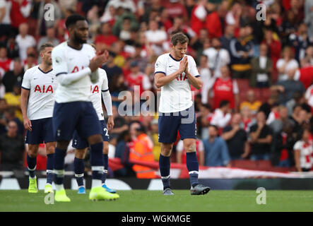 Londra, Regno Unito. 01 Sep, 2019. Jan Vertonghen (TH) all'Arsenal v Tottenham Hotspur, English Premier League, presso l'Emirates Stadium di Londra il 1 settembre 2019. **Solo uso editoriale, è richiesta una licenza per uso commerciale. Nessun uso in scommesse, giochi o un singolo giocatore/club/league pubblicazioni** Credito: Paolo Marriott/Alamy Live News Foto Stock