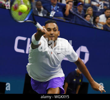 New York, Stati Uniti d'America. 01 Sep, 2019. Flushing Meadows New York US Open Tennis Day 5 30/08/2019 Nick Kyrgios (AUS) Credito: Roger Parker/Alamy Live News Foto Stock