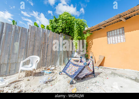 Paradiso di Vacanza Sun Beach, sabbia e bella vista in Punta Cana Repubblica Dominicana Foto Stock