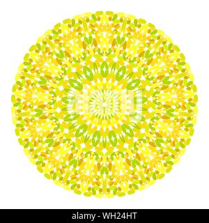 Fiore coloratissimo ornamento mandala - geometrico astratto vettore elemento di design Illustrazione Vettoriale