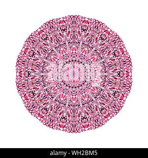 Circolare modello botanico mandala - ornati ornamentali astratta geometrica vector graphic design Illustrazione Vettoriale