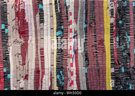 Tappeti colorati texture, Rug, tappeti fatti a mano, Mat. Patchwork rug come sfondo Foto Stock