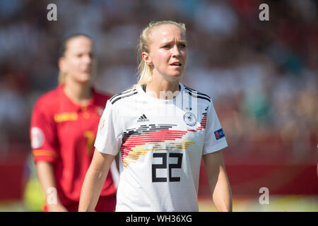 Kassel, Deutschland. 31 Agosto, 2019. Turid KNAAK (D), mezza figura, mezza figura, Soccer Laender corrispondono, donne, Euro Qualifica, Germania (GER) - Montenegro (MNE) 10: 0, su 31.08.2019 a Kassel/Germania. € | Utilizzo di credito in tutto il mondo: dpa/Alamy Live News Foto Stock