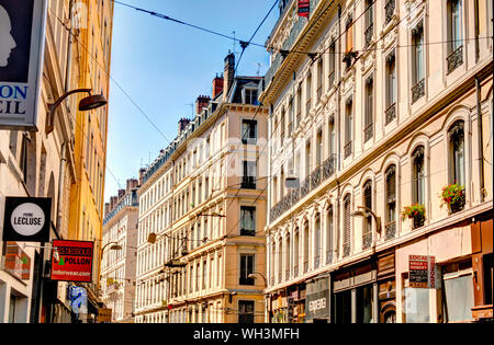 Lione, centro storico, immagine HDR Foto Stock