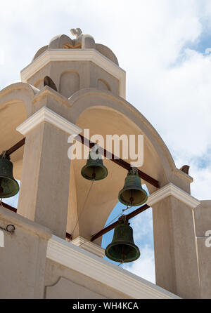 Il campanile della chiesa di Agios Spyridonas in Emporio Foto Stock
