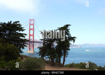 Golden Gate bridge - Vista dal lato sud, Fort Point. San Francisco Foto Stock