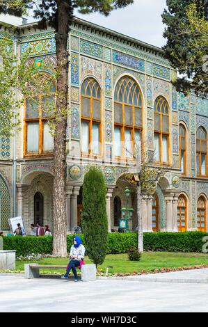 Golestan Palace, facciata, Teheran, Iran Foto Stock