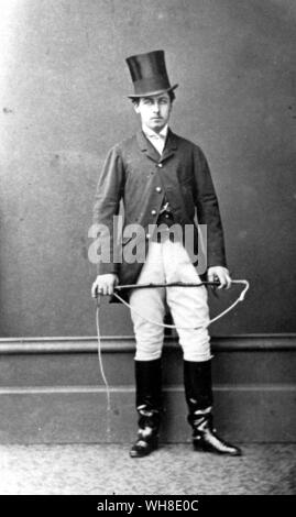 Prince Alfred, il Duca di Edimburgo (1844-1900), il secondo figlio della Regina Vittoria e il Principe Alberto in pieno la caccia vestito.. . . . Foto Stock