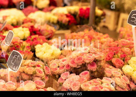 Mercato dei fiori ad Aix-en-Provence Francia Foto Stock