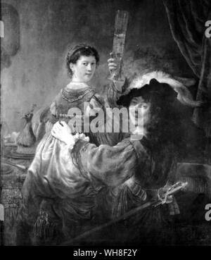 L'artista con Saskia Rembrandt. Rembrandt Harmensz van Rijn (1606-69), Olandese pittore e incisore. Foto Stock