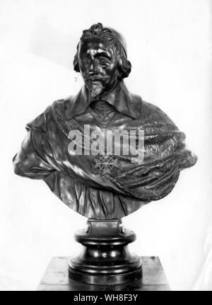 Busto del Cardinale Armand Jean du Plessis de Richelieu (1585-1642) francese il cardinale e politico.. . . Foto Stock