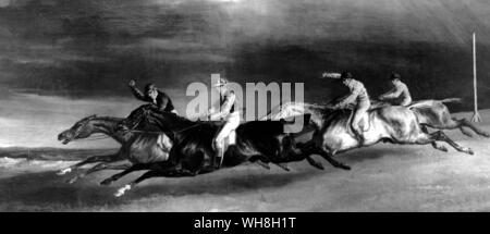 Il cavallo in arte: il derby a Epsom, 1821, dipinto di Théodore Géricault (1791-1824). Enciclopedia del cavallo pagina 65.. . . . Foto Stock