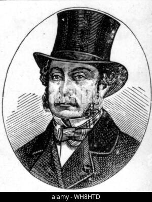 Comte Frederic de Lagrange (1816-1883) era il figlio di uno di Napoleone in generali e da lui stesso un imprenditore di successo. Egli è stato un inizio (anche se non un fondatore) membro della Societe d'incoraggiamento (società di incoraggiamento), ma ha preso parte piccola in racing fino al 1856, quando ha acquistato Alexandre Aumont il prigioniero e stabile. Successivamente, fino alla sua morte, egli è il più grande proprietario allevatore in Francia. la sua personale internazionalizzazione del racing non ha il XIX secolo parallelo. La storia delle corse di cavalli da Roger Longrigg, pagina 180. Foto Stock