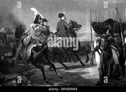 Bonaparte nella Battaglia di Jena, 14 ottobre 1806, come romanticamente visualizzati dal pittore Orazio Vernet. Musee de Versailles. Foto: Musees nationaux Foto Stock