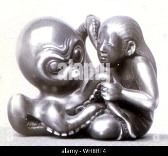 Netsuke giapponese carving Foto Stock