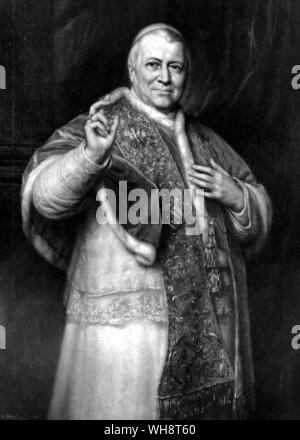 Il papa Pio IX originariamente Giovanni Maria Mastai Ferretti anche chiamato Pio Nono 1792-1878 Foto Stock