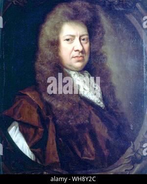 Samuel Pepys 1633-1703. Inglese Diarist e Admiralty ufficiali . . La prima menzione documentata di Punch e Judy visualizza Foto Stock