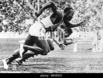 Jesse Owens Giochi Olimpici di Berlino 1936 Foto Stock