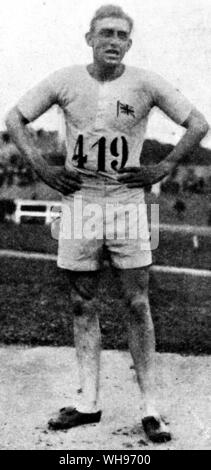 Francia, Parigi Olimpiadi, 1924: 100 metri concorrente, Harold Abrahams.. Foto Stock
