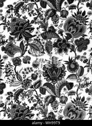 Uno dei due moderni design tessili che tracciano la loro discesa da indiano chintz e formale, sasaniane pattern. Vedere il Capitolo 4 Foto Stock