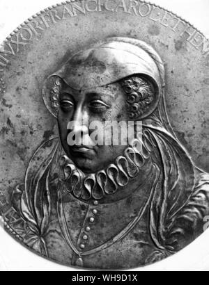 Caterina de' Medici (1519-1589). Il francese regina consorte di Enrico II, quale ha sposato in 1533. figlia di Lorenzo de' Medici e madre di Francesco II, Carlo IX e Enrico III. Foto Stock