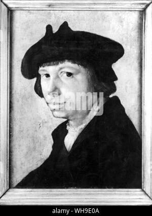 Lucas van Leyden (1494-1533), pittore olandese ed incisore. Un autoritratto Foto Stock
