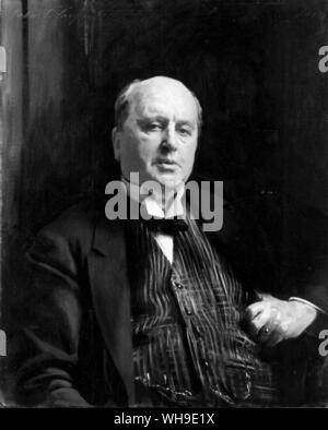 Henry James (1843-1916), scrittore statunitense. Egli visse in Europa dal 1875 e divenne un naturalizzato cittadino britannico nel 1915. Dipinto da Giovanni Sargent, 1913 Foto Stock