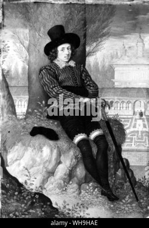 Sir Philip Sidney (1554-1586), poeta inglese e soldato. Come un giovane uomo da I. Oliver. Foto Stock