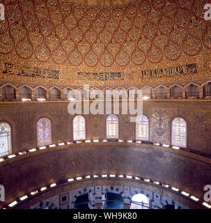 Gerusalemme interno della Cupola della roccia Foto Stock