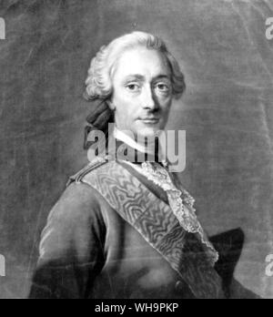 Louis-Jules Barbon Mazarini Mancini, Duc de Nivernais da una incisione di J. McArdell dopo il ritratto di Allan Ramsay Foto Stock