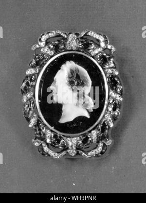 Cammeo di Luigi XV di Madame de Pompadour e Jacques Guay da un bracciale indossato da Madame de Pompadour Foto Stock