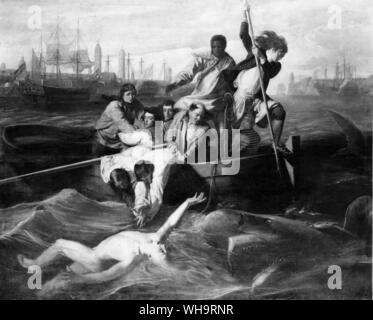 1904/ " Watson e lo squalo' da John Singleton Copley, American School. Foto Stock