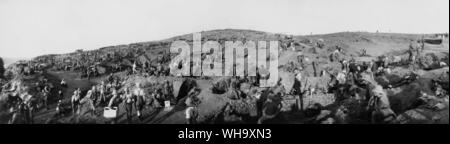 WW1: truppe alleate/ quattro pontili, West Beach, Gallipoli, 1915. Foto Stock