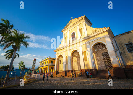 La Chiesa della Santissima Trinità in Plaza Major in Trinidad, Sito Patrimonio Mondiale dell'UNESCO,Trinidad, Cuba, West Indies, dei Caraibi e America centrale