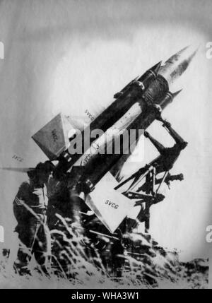 16 Luglio 1961: Prove intraprese per le armi guidate reggimento della Royal Artillery, a TY Croce, il Galles del Nord, dove la XXXII arma guidata reggimento, RA sono la formazione con la terra di Thunderbird per Air missile. Foto Stock